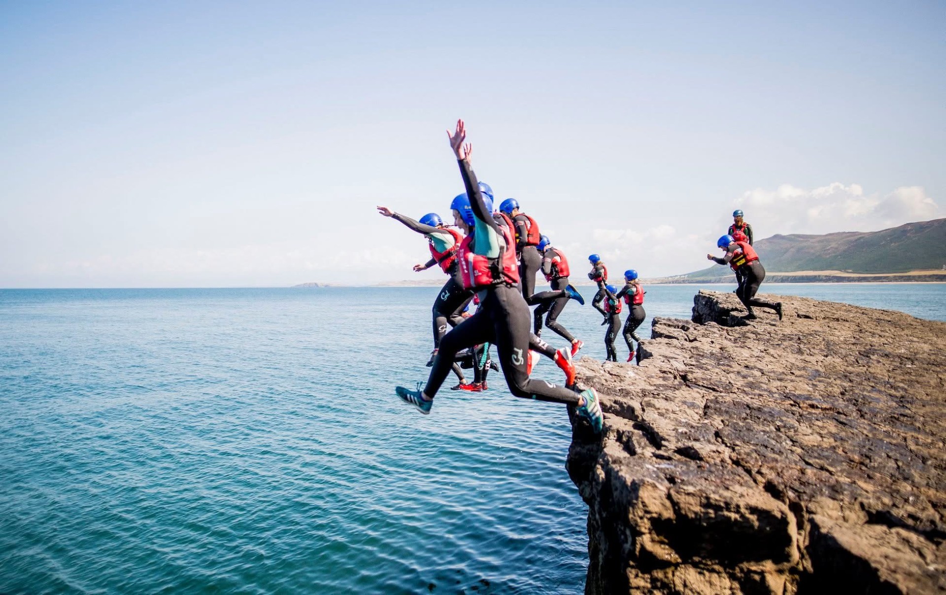 Coasteering where it began in Pembrokeshire with TYF