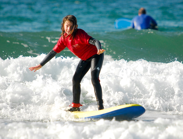 Learning to surf in Cornwall with Dan Joel Surfing